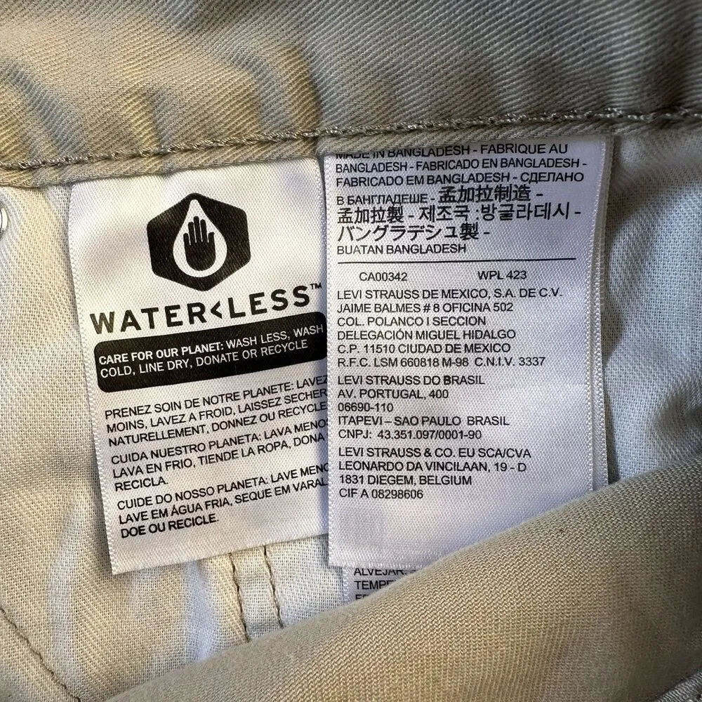 Levi's 514 Men's Beige Khaki Tan Jeans Straight Fit 38x32  White Tab